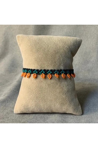 Uretti - Hülya 7360 - El Yapımı Renkli Kum Boncuk Halhal Çok Renkli