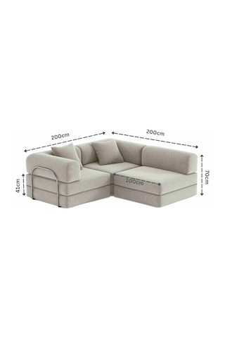 Nera L Koltuk Modern Ve Şık - Ergonomik Ve Konforlu Tasarım - Pufidik Koltuk Mavi