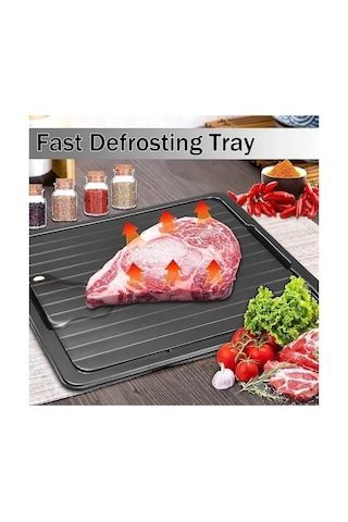 Mobgift Alüminyum Hızlı Buz Çözme Tepsisi Black