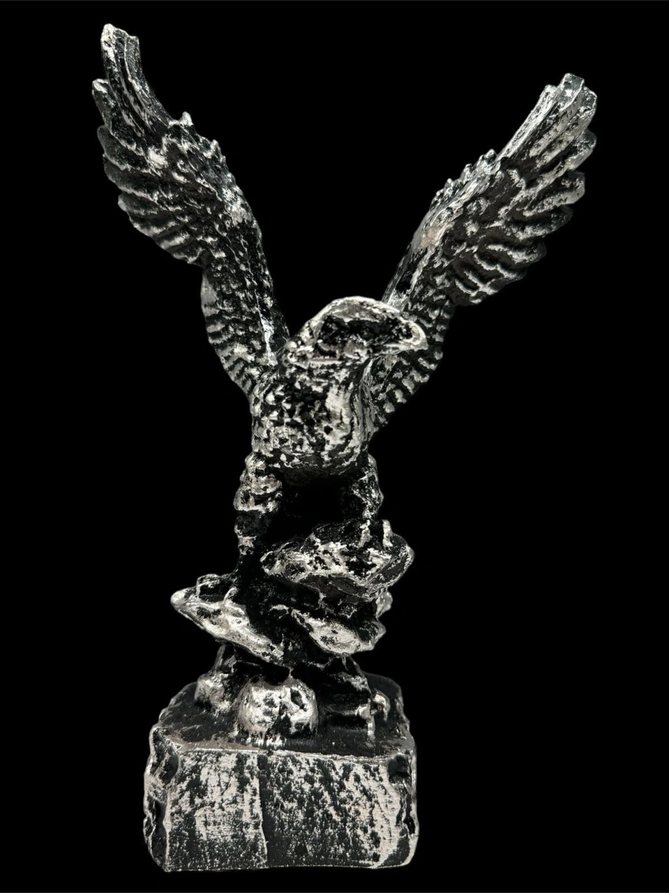 Dekoratif Polyester Kartal Biblo Gümüş Eskitme