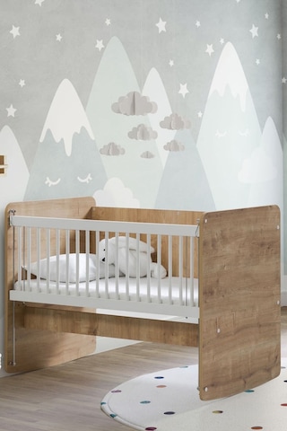 Babywhen Ahşap Başucu Beşiği 60 x 120 CM 97b89107123n1 Açık Kahverengi