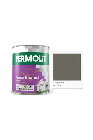 Permolit Enamel Sentetik Yağlı Boya Kurşuni Gri 0.375 Lt. 350 ML