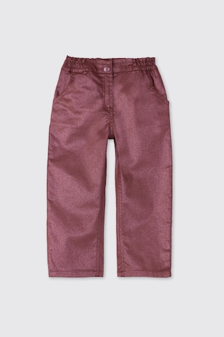 Panço Kız Çocuk Simli Pantolon Bordo
