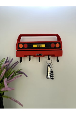 3d Baskı Anahtarlık Askısı F40 Model Kırmızı - Siyah
