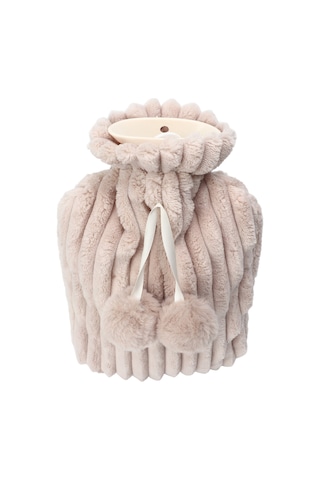 2000 Ml Sıcak Su Torbası Taşınabilir Yumuşak Sıcak Pvc Astarlı Yıkanabilir Sıcak Su Torbası Peluş Kapaklı Bej Diğer