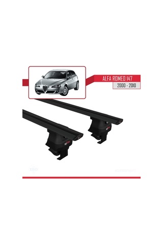 Alfa Romeo 147 2000-2010 Arası İle Uyumlu Ace-4 Ara Atkı Tavan Barı Siyah