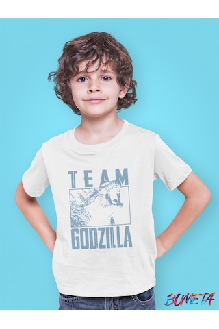 Bumeta Team Godzilla Vs Kong Baskılı Çocuk Tişört 3'lü Set Beyaz
