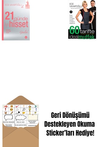 21 Günde İyi Hisset Günlük + 60 Tarifte İdeal Mutfak + Okuma Sticker'ları