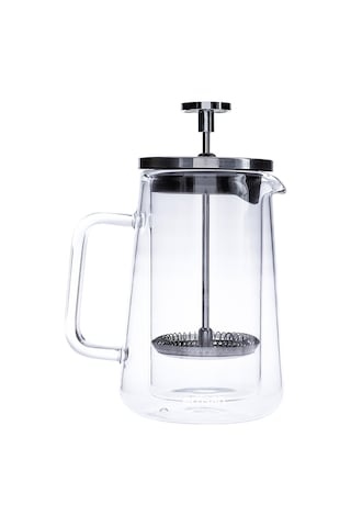 Emsan Double Glass Çift Cidarlı French Press 350 ML Gri