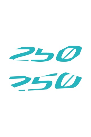 Cfmoto 250sr Orta Şase 250 Yazı Sticker Etiket Modeli Turkuaz