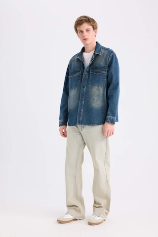 DeFacto %100 Pamuk Relax Fit Uzun Kollu Cepli Jean Gömlek Ceket D0448AX24AUNM34