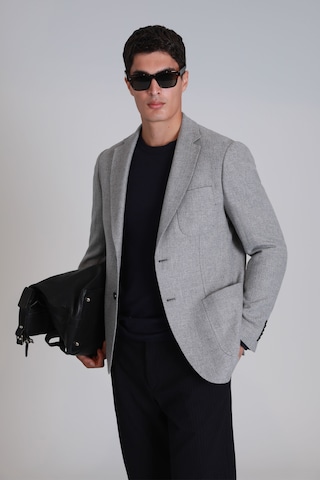 Lufian Daniel Spor Erkek Blazer Ceket Slim Fit Açık Gri Açık Gri 112140208100180 Açık Gri