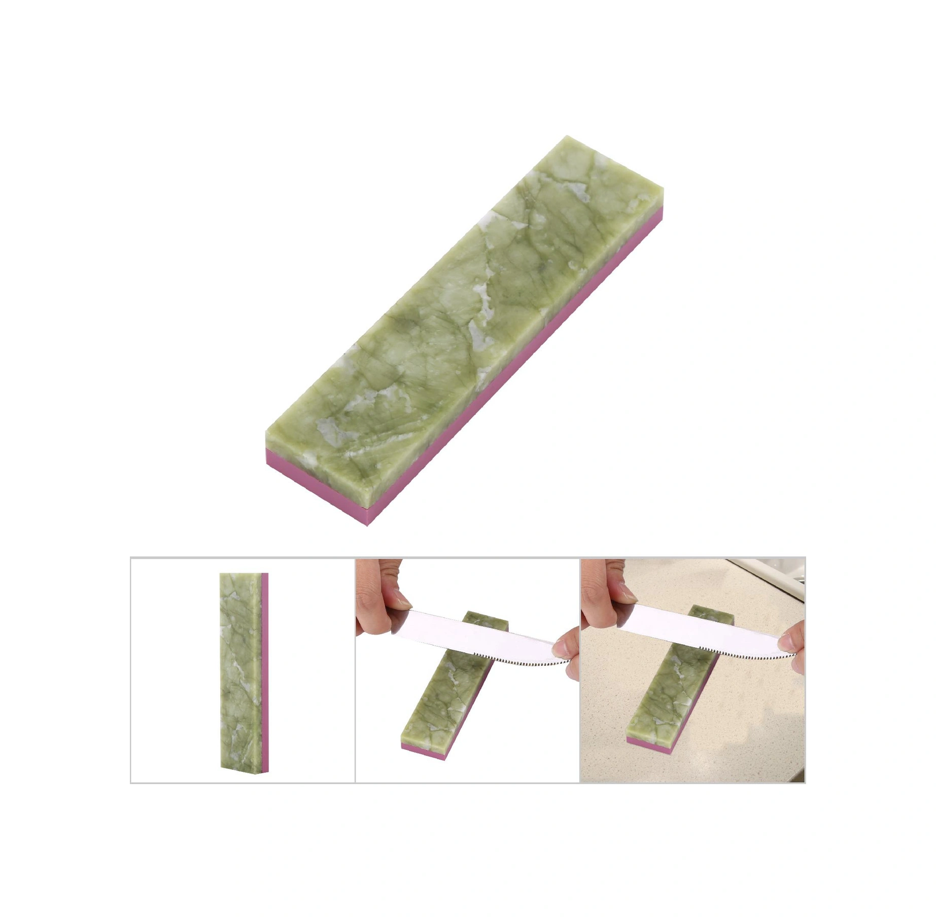 Tenfowee 3000/10000 Tane İki Yönlü Doğal Taş Zımpara Taşı - Mutfak Aletleri, Makaslar Ve Bıçaklar İçin Hassas Keskinleştirme 100x25x10mm Yeşil