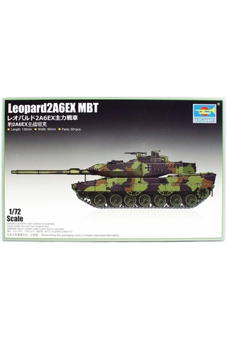 Trumpeter 07192 1/72 Ölçek, Alman Leopard 2a6 Ex Ana Muharebe Tanklı, Plastik Model Kiti-56510