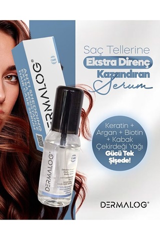 Dermalog Extra Direnç Pürüzsüzleştirici Hızlı Saç Uzatma Serumu - (Biotin, Keratin, Argan, Kabak Çekirdeği Yağı) 100 ML