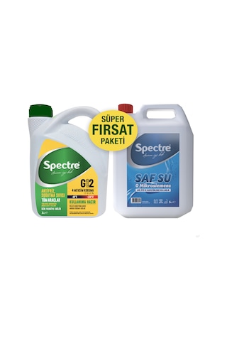 Spectre Yeşil Antifriz 3 Litre Distile Saf Su 5 Litre N11.509
