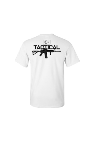Alfa Giyim Tactical Silah Baskılı Tişört Siyah Beyaz Alfa Giyim Tactical Silah Baskılı Tişört Siyah Beyaz