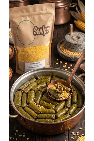 İnce Çekim Mısır Yarması 1 Kg - Sarmalık Dolmalık Rize Taş Değirmen