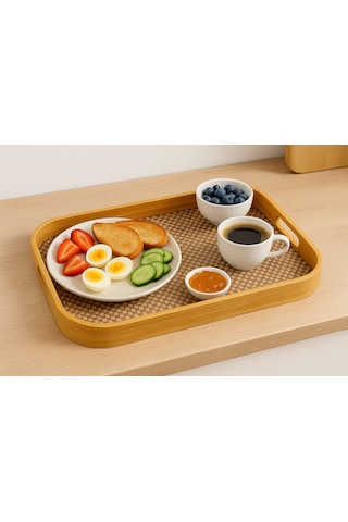 Dekorasyaa Bambu Dikdörtgen Tepsi 46x33x5cm Bambu