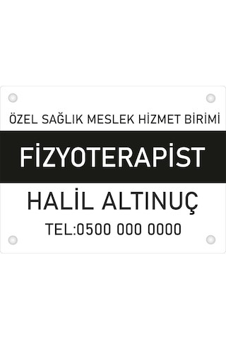 Kişiye Özel Fizyoterapist Pvc Levha 40x30 Cm