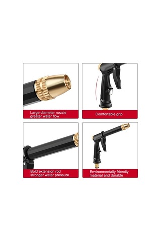 Tongxida Yüksek Basınçlı Araba Yıkama Teleskopik Sulama, H2+3 Bağlantı+15m Boru