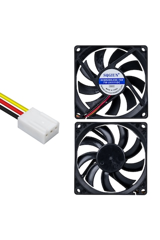 80x80x15mm 24 Volt 3 Pin Fırçasız Motor Dc Fan 80x80x15