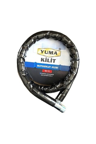 Yuma Ym-752 Motorsiklet Kilidi Anahtarlı Körüklü Siyah Boy : 120cm-çap : 22mm