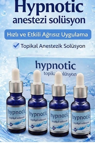 Hypnotic Acı Azaltıcı Kalıcı Makyaj Dövme Lazer Solüsyonu 20 Ml 4 Adet Şeffaf