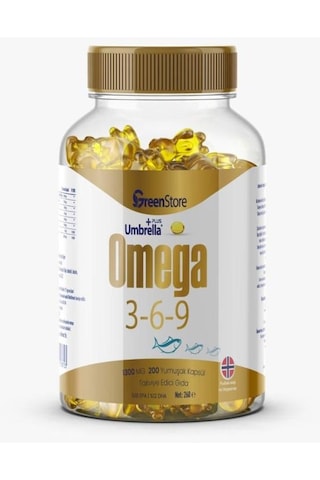 GreenStore Umbrella Omega 3 6 9 200 Kapsül GreenStore Umbrella Omega 3 6 9 200 Kapsül
