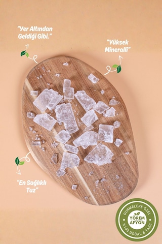 Yörem Afyon Doğanın Yer Altındaki Sessiz Gücü Kristal Yüksek Mineralli Saf Halit Tuzu Sole Tuzu 1200gr.
