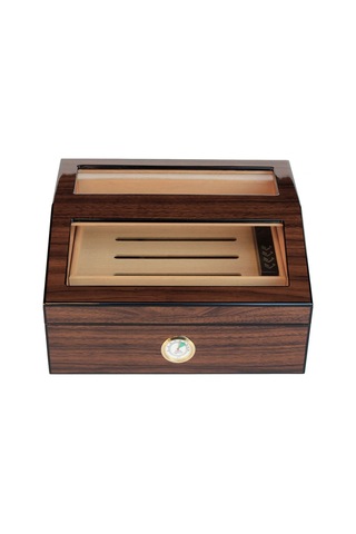 Falconetti İspanyol Sediri 2 Kat Camlı Kahverengi Humidor Puro Kutusu Ra93ak