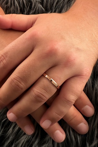 Fiyonk Kuyumculuk 14 Ayar Altın 3,10 Mm Erkek Köşeli Alyans 001