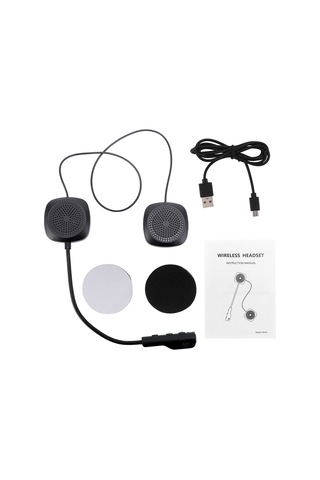 Yaozixa Motorsiklet Kask İçi Entegre Bluetooth 5.0 Kulaklık - Gürültü Engelleme, Müzik Ve Konuşma Fonksiyonu - Siyah