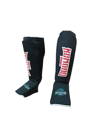 Komodo Sportkick Boks & Muay Thai Bez Kaval Ayaküstü Koruyucu Siyah