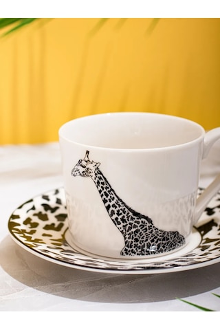 Aura Of Bohemia Çay Takımı, Fincan Ve Tabak Seti, "zürafa" Desenli Kupa 220 Ml 233046286 Beyaz