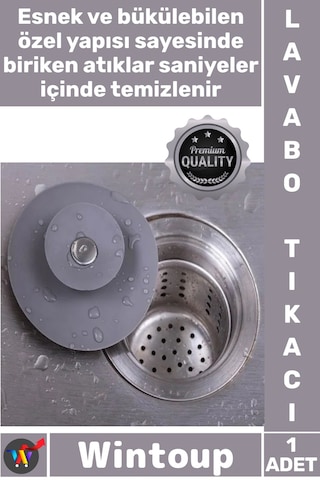 Lavabotıkacı Mutfak Banyo Süzgeci Tıkanıklık Önleyici Esnek Silikon Saç Tahliye Lavabo Küvet Tıkacı Çok Renkli