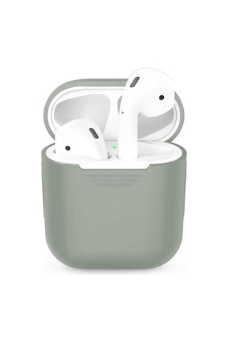 Wozlo Apple Uyumlu AirPods 1. Ve 2. Nesil Silikon Koruma Kılıfı - Silikon Koruyucu Kılıf - Gri