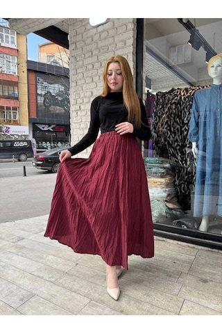Kraş Etek Bordo Bordo