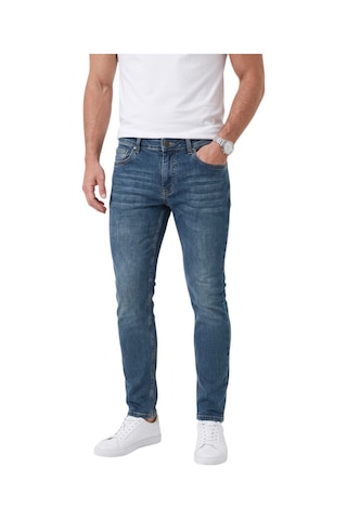Deepsea Erkek Slim Fit Dar Kesim Likralı Mavi Kot Pantolon Yumuşak Dokulu Esnek Jean 2600692