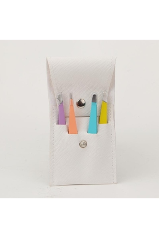 Valkyrie 4 Parça Profesyonel Paslanmaz Çelik Beyaz Deri Çantalı C