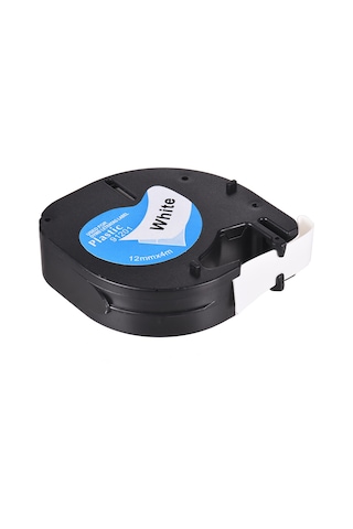 Yunboo Dymo Lt-100h Uyumlu Manuel Etiket Bandı 91201 - 12mm Genişlik 4m Uzunluk Beyaz Renk