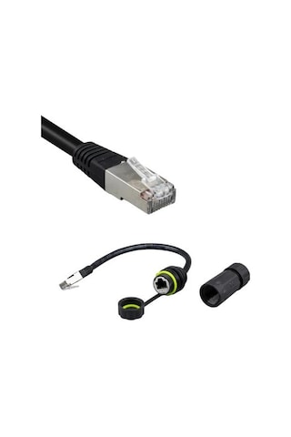 Pm-24593 Erkek - Dişi Ip68 Su Geçirmez Rj45 Konnektör Powermaster
