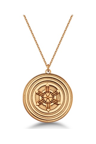 Atlantis Mandalası Gümüş Kolye Rose