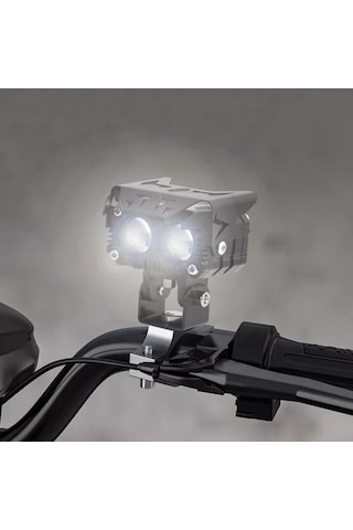 Binocus Beyaz Sarı Hd Optik Cam Lens 30w Motosiklet Sis Farı Off Road Spot Sel Kombo Delici Taşkın Çalışma Lambası Yardımcı Sürüş Işık Barları Enerji