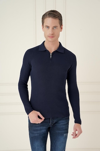 Efor Tr 878 Triko Slim Fit Lacivert Basic Lacivert
