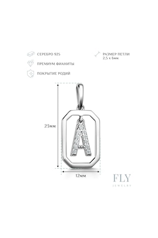 Fly Jewelry 925 Ayar Gümüş Kolye Ucu A Harfi 221751356