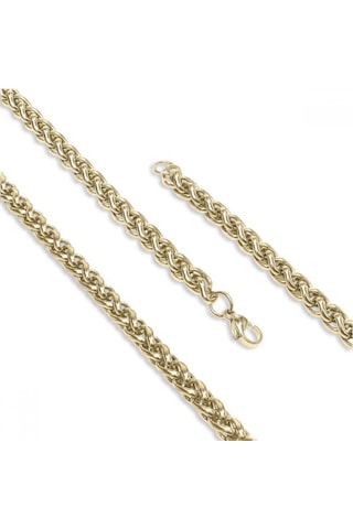 Erkek Sarmaşık Model Çelik Zincir Kolye 9185 Altın