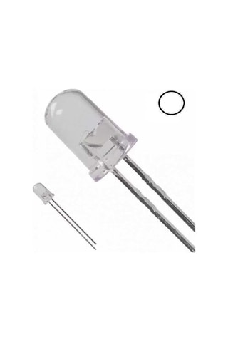 20 Adet 5mm Beyaz Led Rodevino