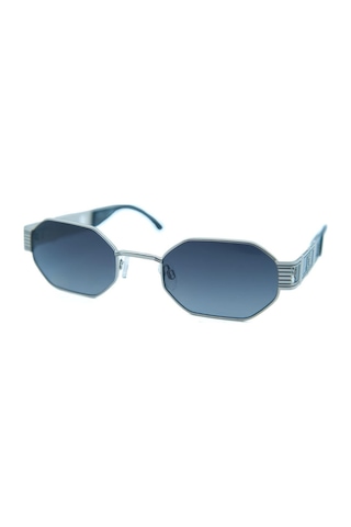 Flirt Fl 966 740g 51 Unisex Geometrik Gri Metal Güneş Gözlüğü Gri