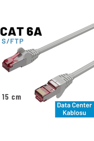12 Adet Irenıs Cat 6a S/ftp Ethernet Data Center Kablosu 15 Cm